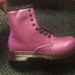 NWT PINK GLITTER DR. MARTENS